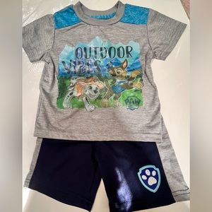 Nickelodeon Paw Patrol boys Shorts and Logo Graphic Tee 2T